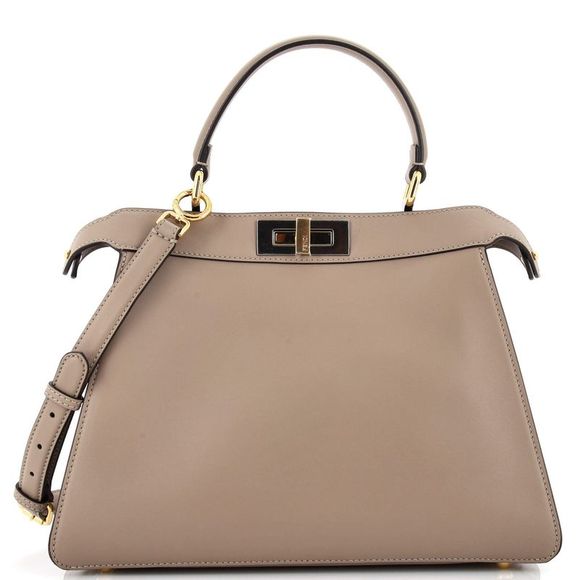 Fendi Handbags - Fendi Peekaboo ISeeU Bag Leather Medium Neutral